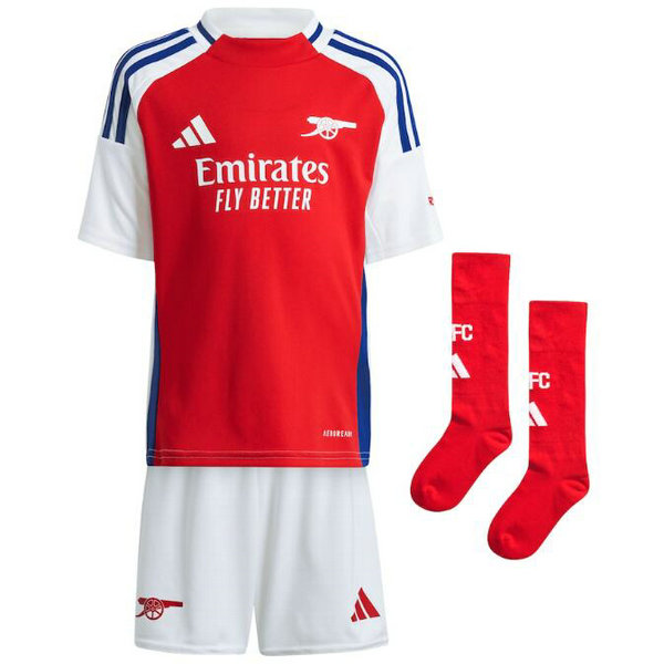 Camiseta Arsenal Ninos Primera Equipacion 2025 con calcetines