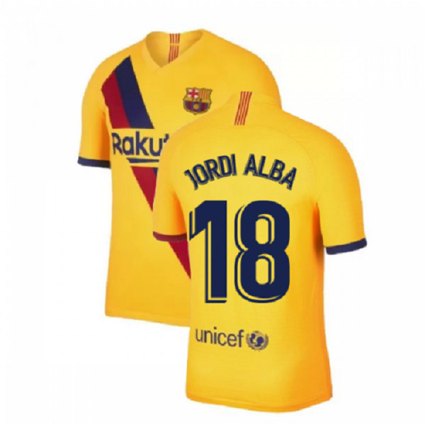 Camiseta Barcelona Segunda Equipacion Jordi Alba 2019-2020