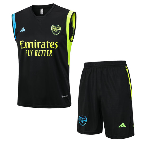 Camiseta Chaleco Arsenal negro-01 2023-2024