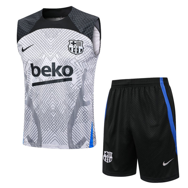 Camiseta Chaleco Barcelona gris claro 2023-2024