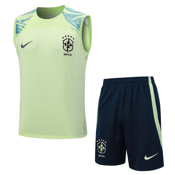 Camiseta Chaleco Brasil verde claro 2023-2024