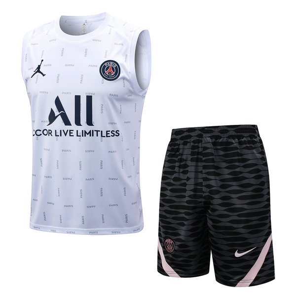 Camiseta Chaleco PSG Blanco-01 2023-2024