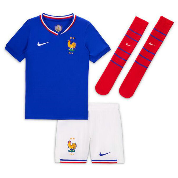 Camiseta Francia Ninos Primera Equipacion 2024 con calcetines