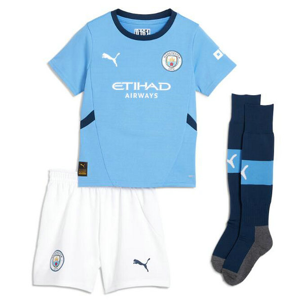 Camiseta Manchester City Ninos Primera Equipacion 2025 con calcetines