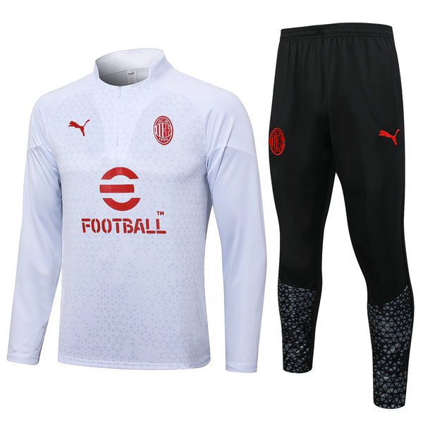 Camiseta entrenamiento AC Milan ML Blanco-01 2023-2024