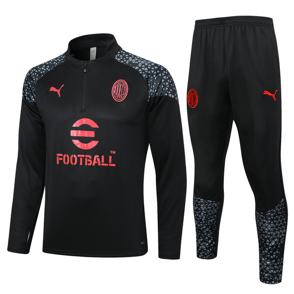 Camiseta entrenamiento AC Milan ML negro-01 2023-2024