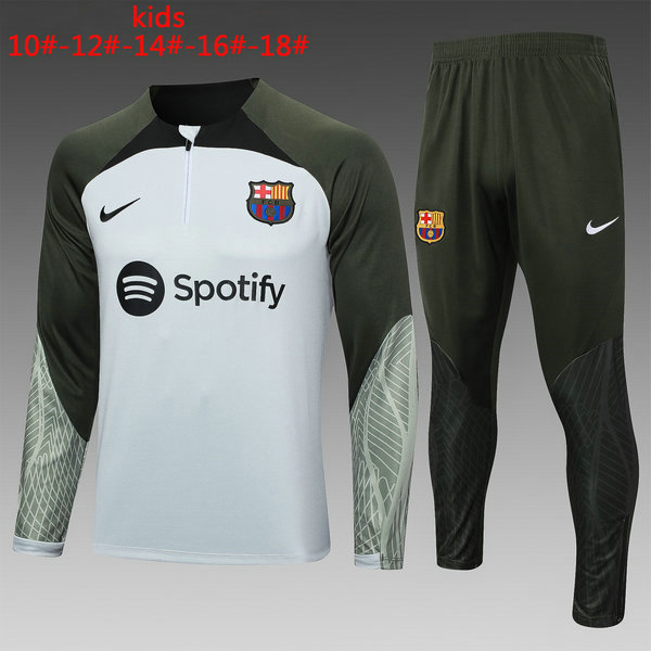 Camiseta entrenamiento Barcelona ML Ninos gris claro 2023-2024