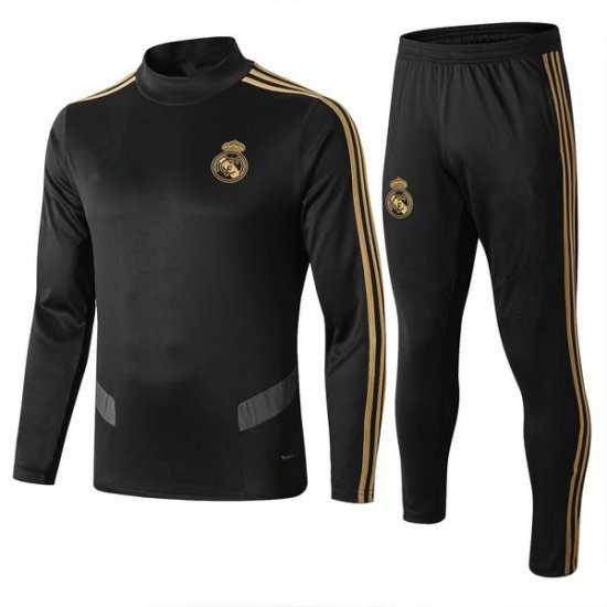 Camiseta entrenamiento Real Madrid ML Negro-01 2019-2020