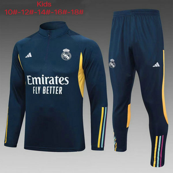 Camiseta entrenamiento Real Madrid ML Ninos Azul oscuro 2023-2024