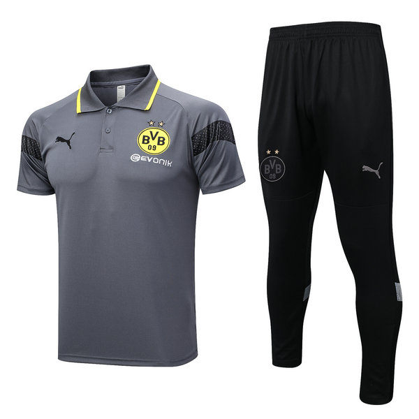 Camiseta polo Dortmund gris 2023-2024