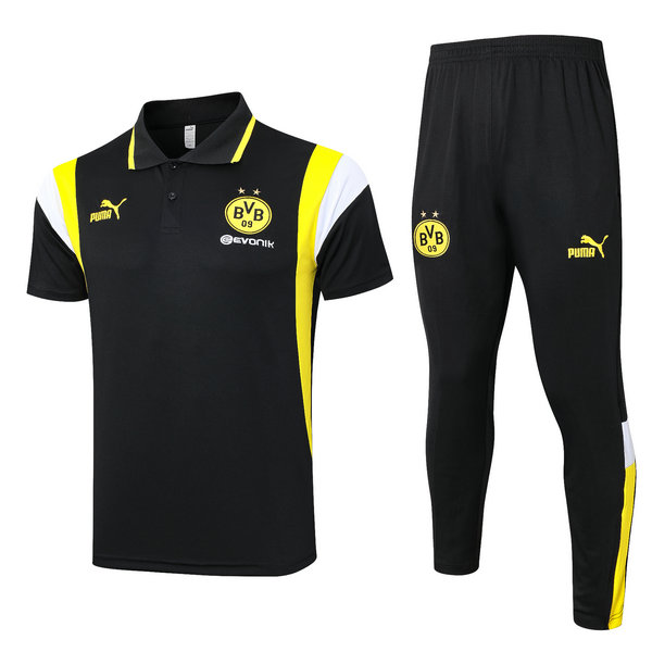 Camiseta polo Dortmund negro-01 2023-2024