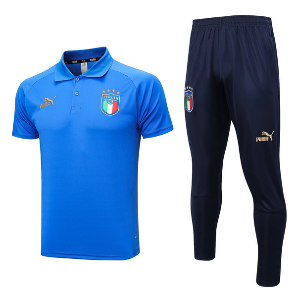 Camiseta polo Italia Azul 2023-2024