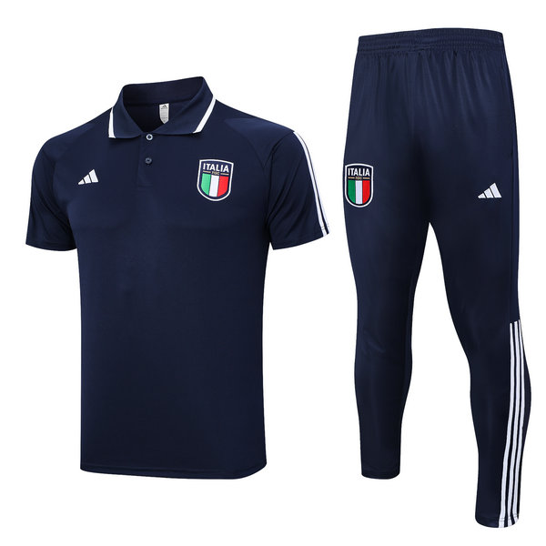 Camiseta polo Italia Azul oscur-01 2023-2024