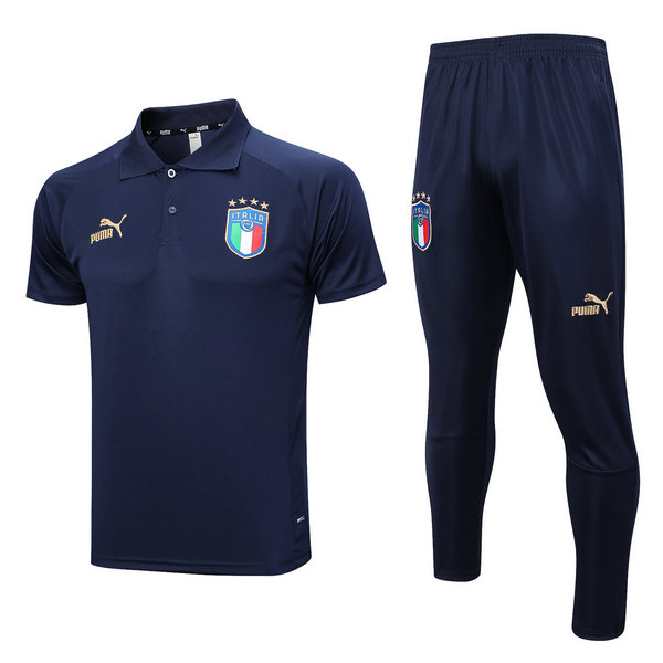 Camiseta polo Italia Azul oscur 2023-2024