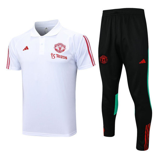 Camiseta polo Manchester United Blanco-01 2023-2024