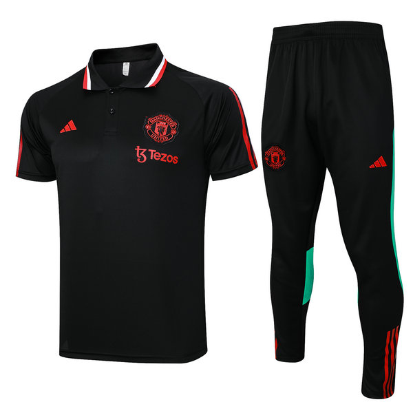 Camiseta polo Manchester United negro 2023-2024