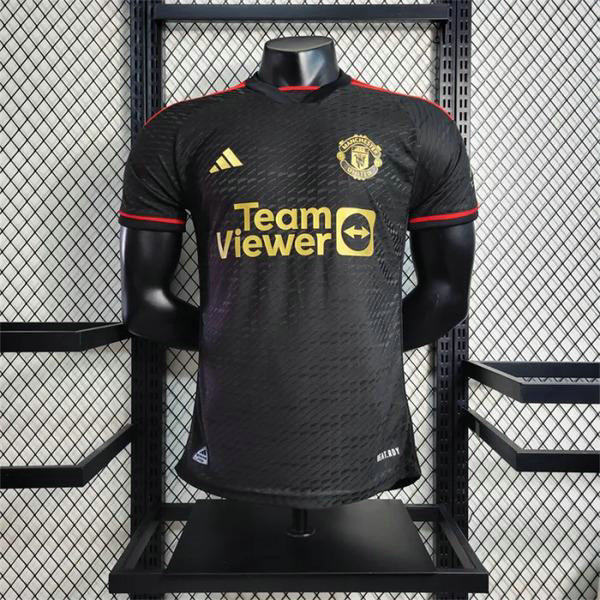 Version del jugador Camiseta Manchester United negro 2023-2024