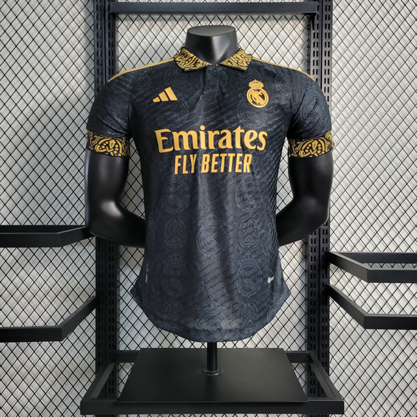 Version del jugador Camiseta Real Madrid Clasico negro 2023-2024